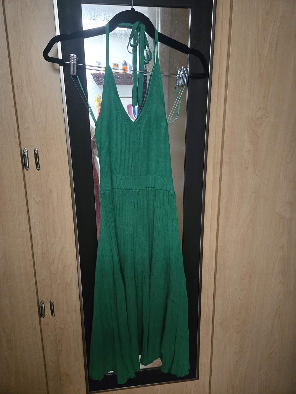 A New DAY Green Ribbed Knit Midi Dress